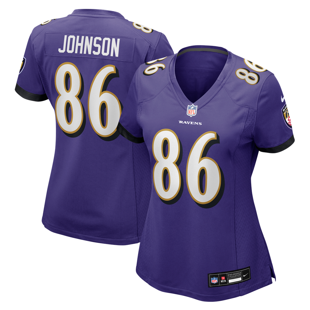 Cornelius Johnson Baltimore Ravens Nike Women's Team Game Official Jersey -  Purple