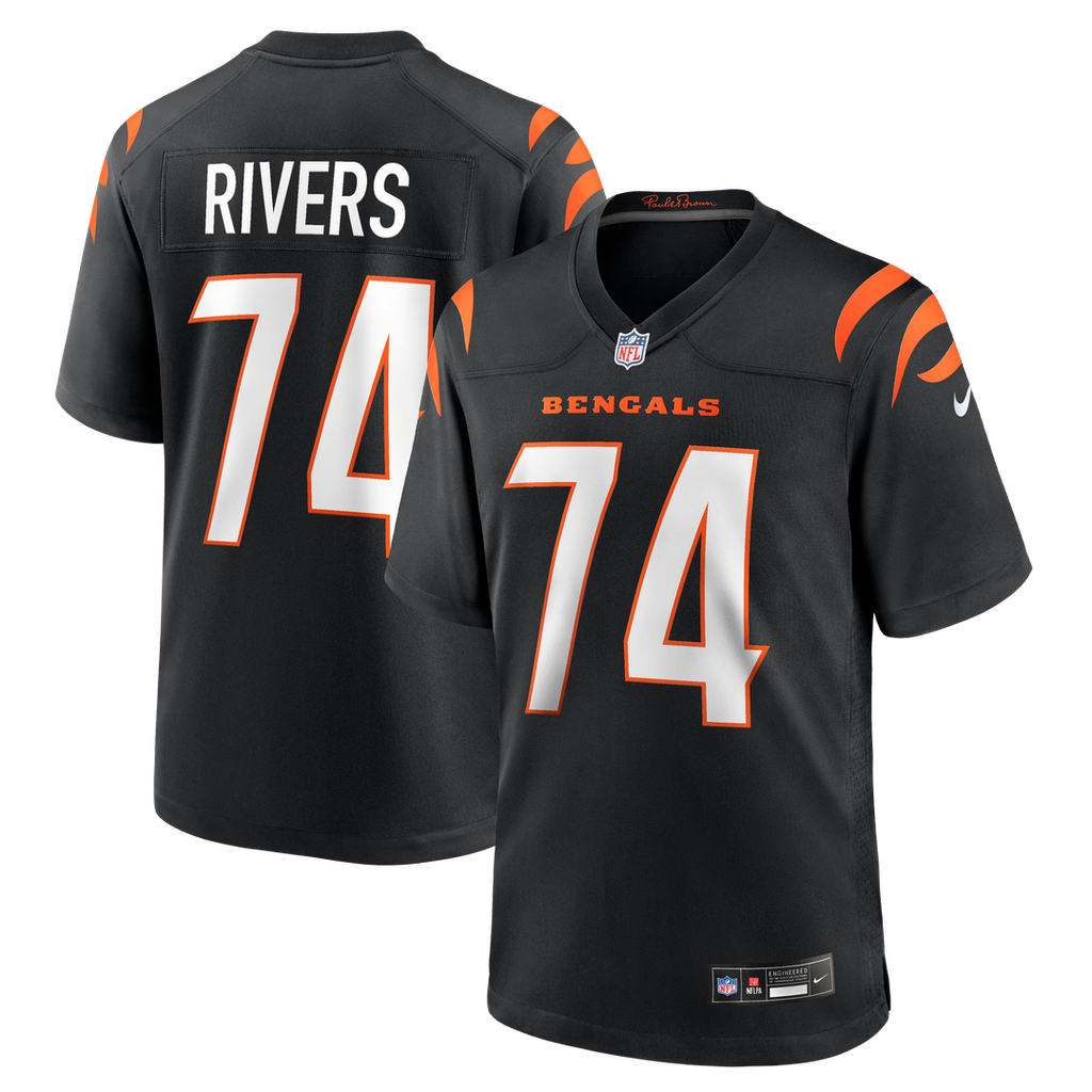 Jalen Rivers Cincinnati Bengals Nike Team Game Official Jersey -  Black