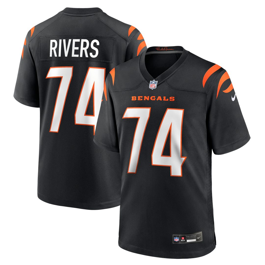 Jalen Rivers Cincinnati Bengals Nike Team Game Official Jersey -  Black