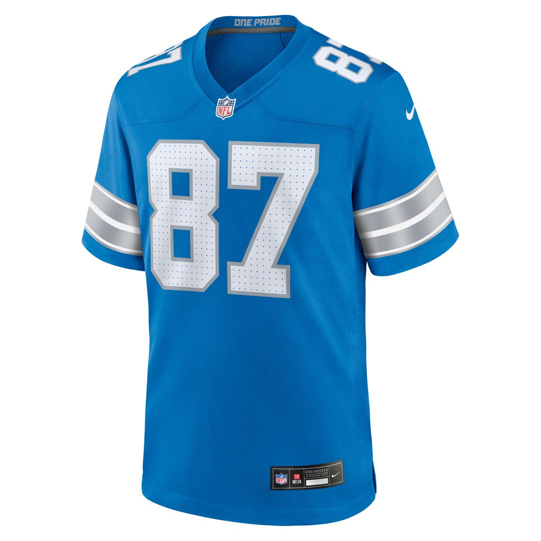 Sam LaPorta Detroit Lions Nike Game Official Jersey - Blue