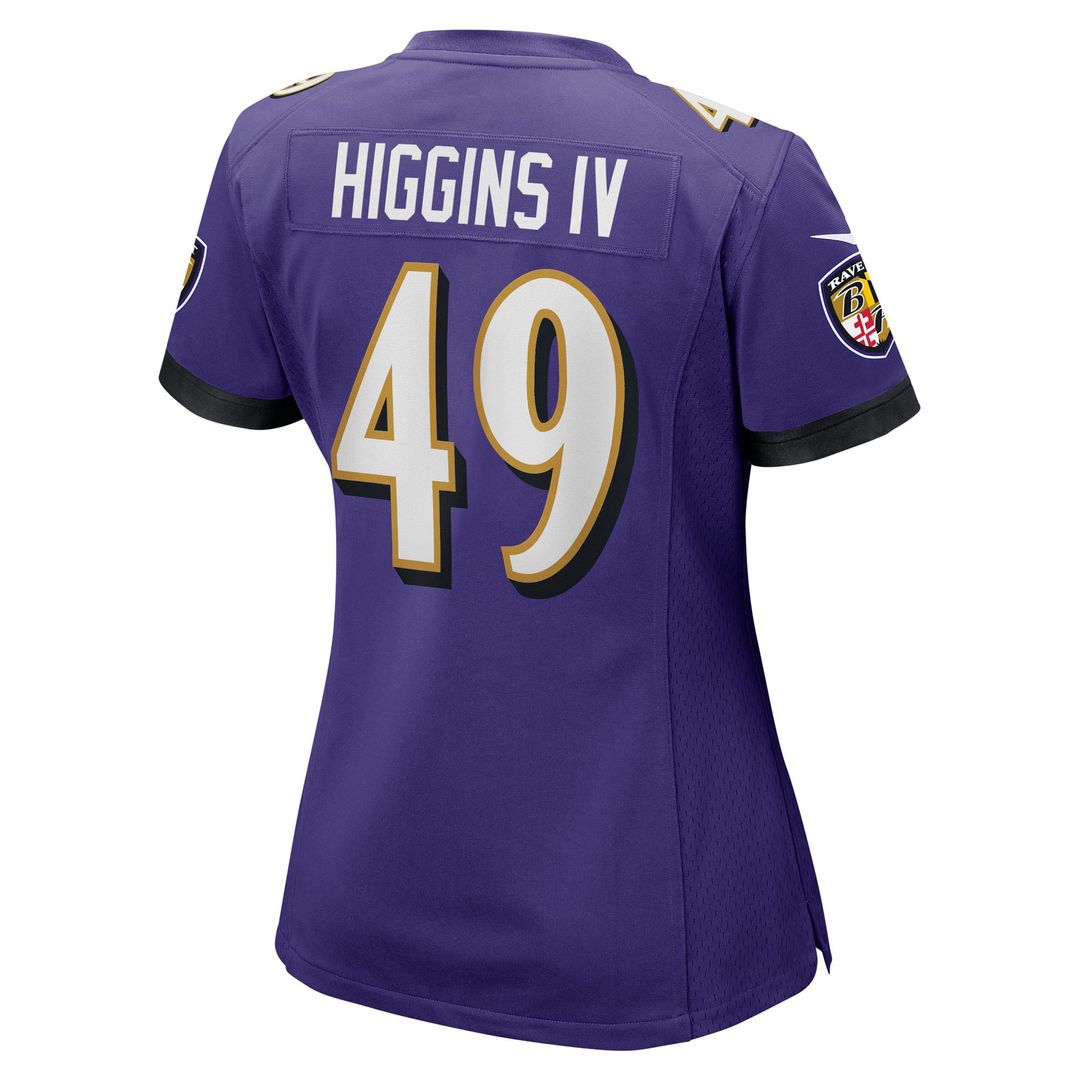 Jay Higgins IV Baltimore Ravens Nike Women's Team Game Official Jersey -  Purple