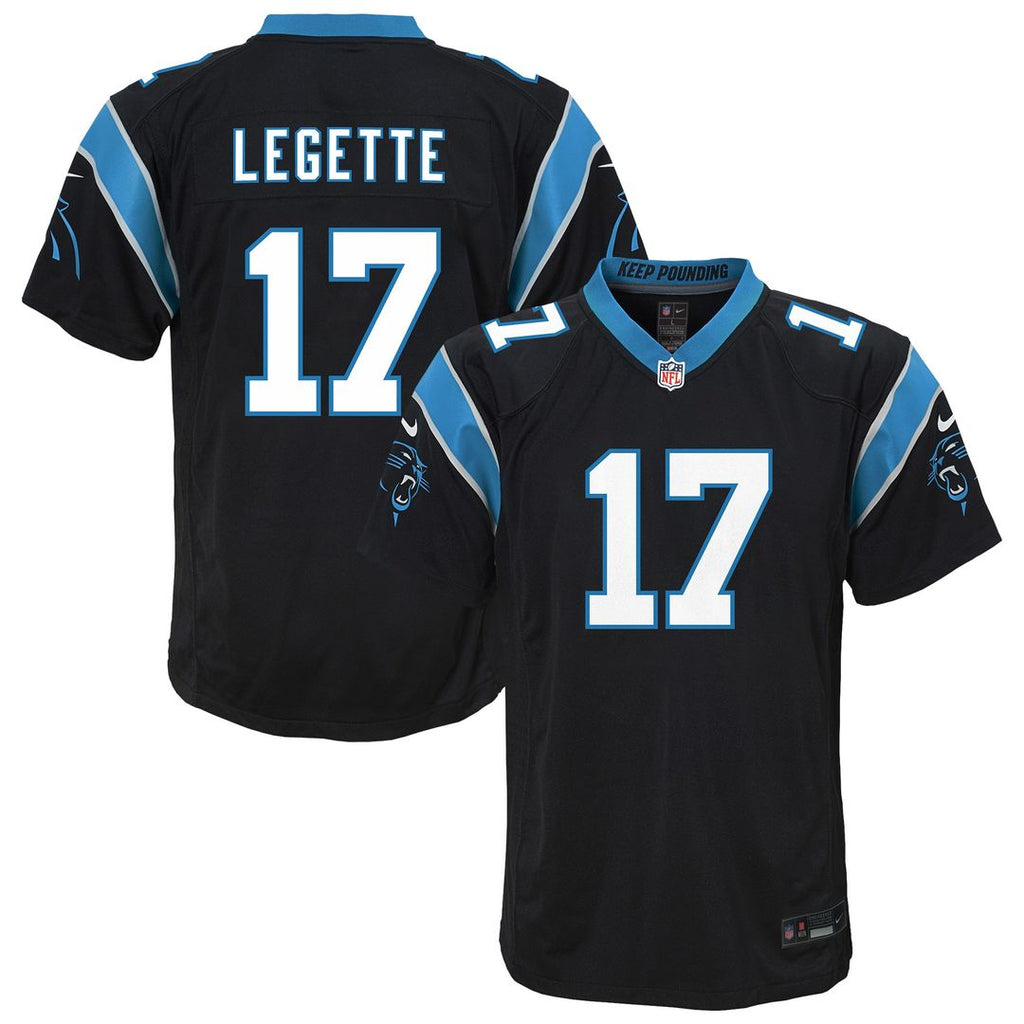 Xavier Legette Carolina Panthers Nike Youth Team Game Official Jersey - Black