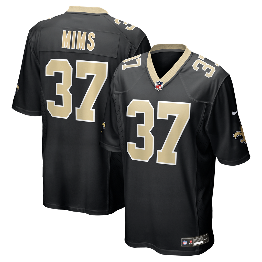 Jordan Mims New Orleans Saints Nike Team Game Official Jersey -  Black