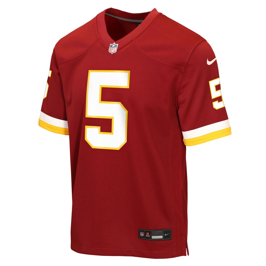 Jayden Daniels Washington Commanders Nike Youth Hail Raiser Alternate Game Official Jersey - Black