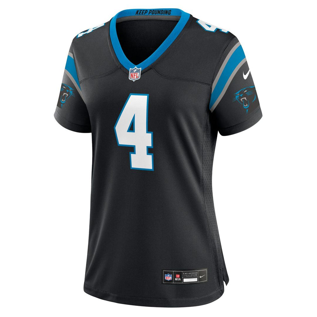 Tetairoa McMillan Carolina Panthers Nike Women's Team Game Official Jersey -  Black