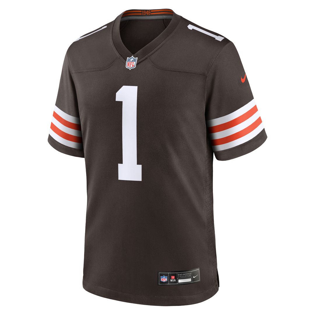 KC Concepcion Cleveland Browns Nike 2026 NFL Draft First Round Pick No. 24 Team Game Official Jersey - Brown