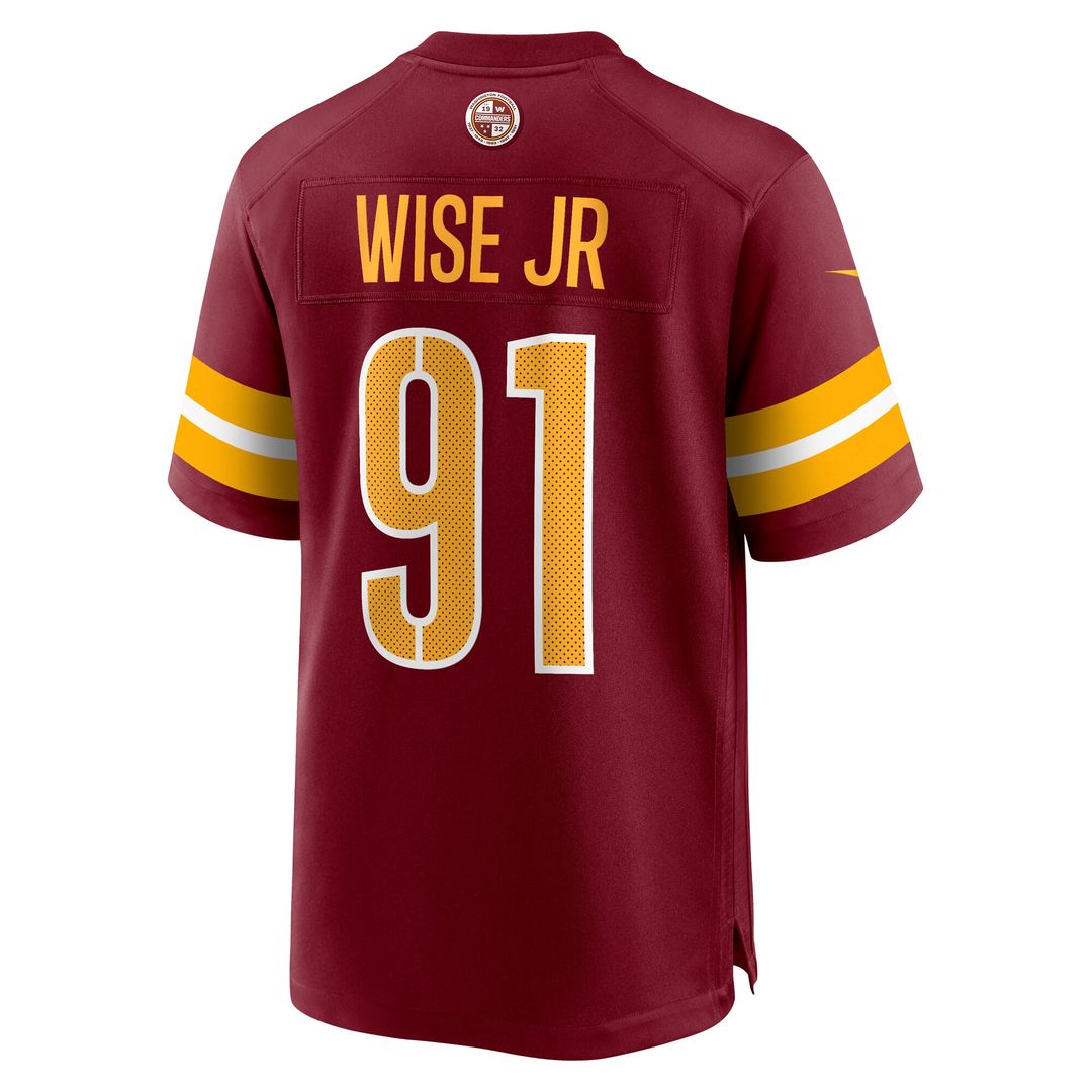 Deatrich Wise Jr. Washington Commanders Nike Team Game Official Jersey -  Burgundy