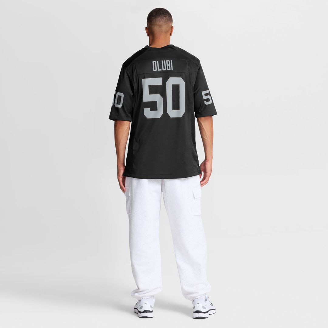 Segun Olubi Las Vegas Raiders Nike Team Game Official Jersey -  Black