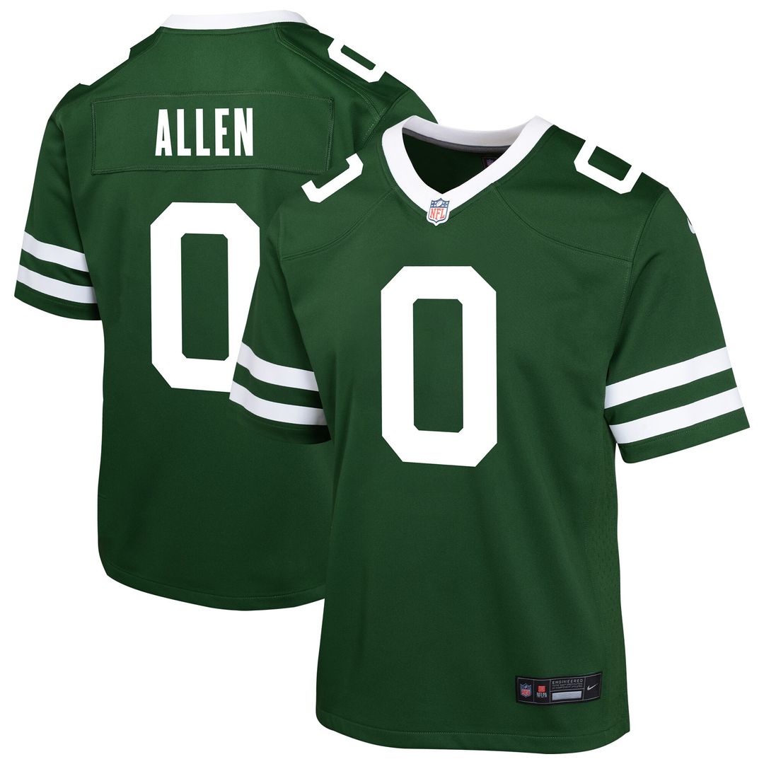 Braelon Allen New York Jets Nike Youth Team Game Official Jersey - Green