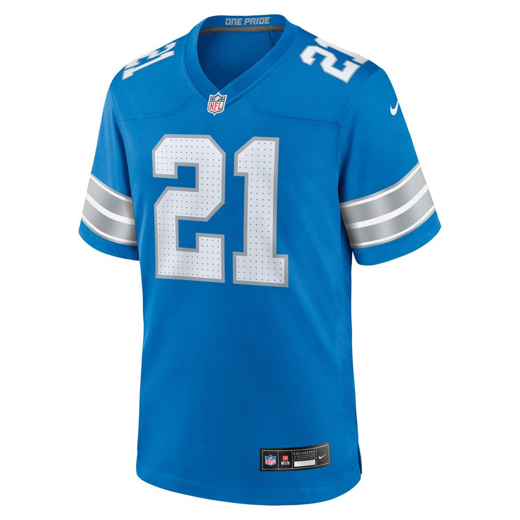 Roger McCreary Detroit Lions Nike Team Game Official Jersey -  Blue