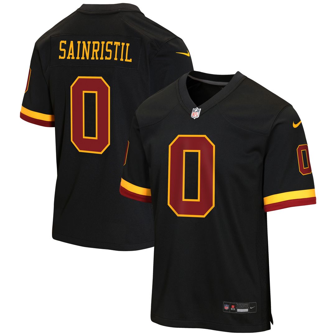 Mike Sainristil Washington Commanders Nike Youth Hail Raiser Alternate Game Official Jersey - Black
