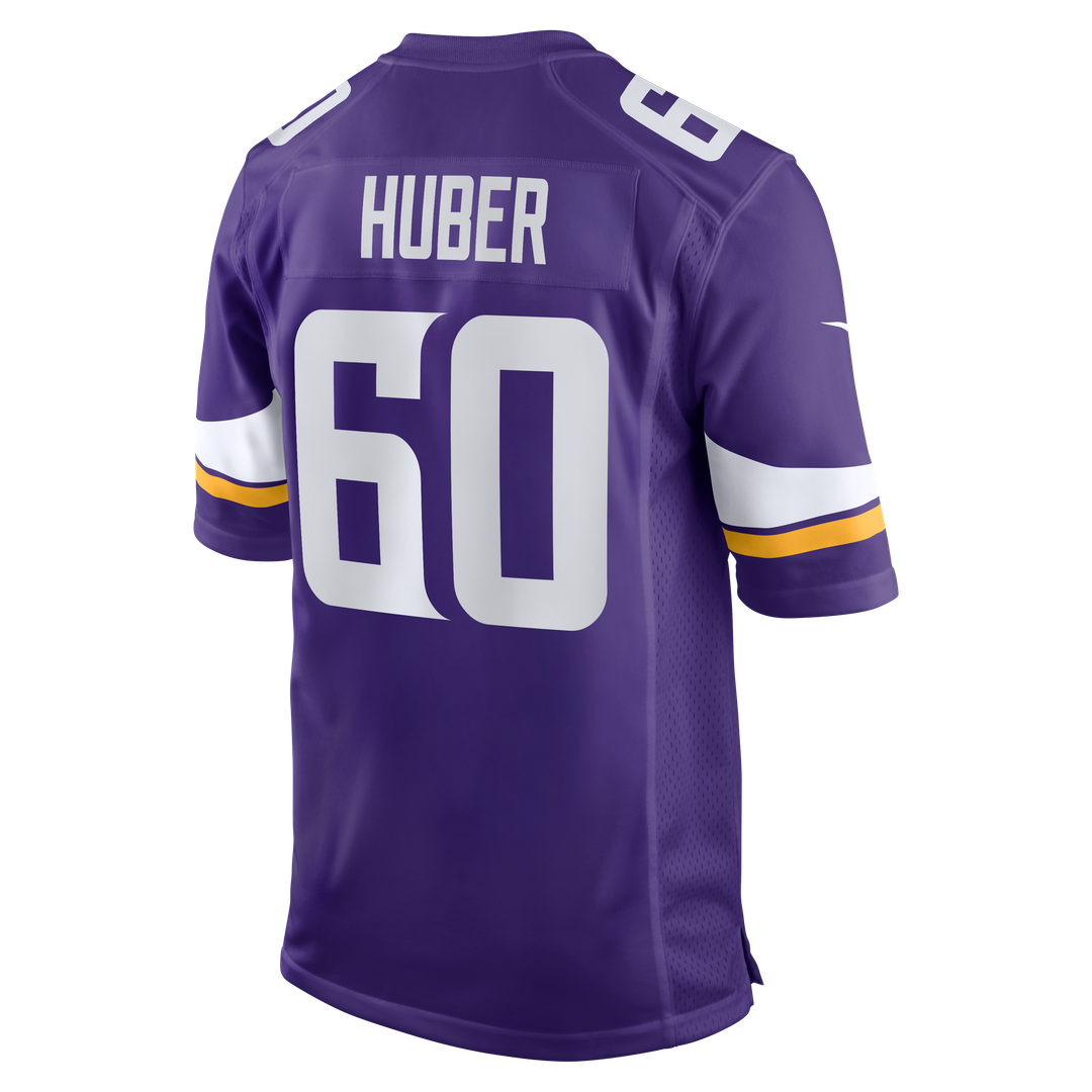 Joe Huber Minnesota Vikings Nike Team Game Official Jersey -  Purple