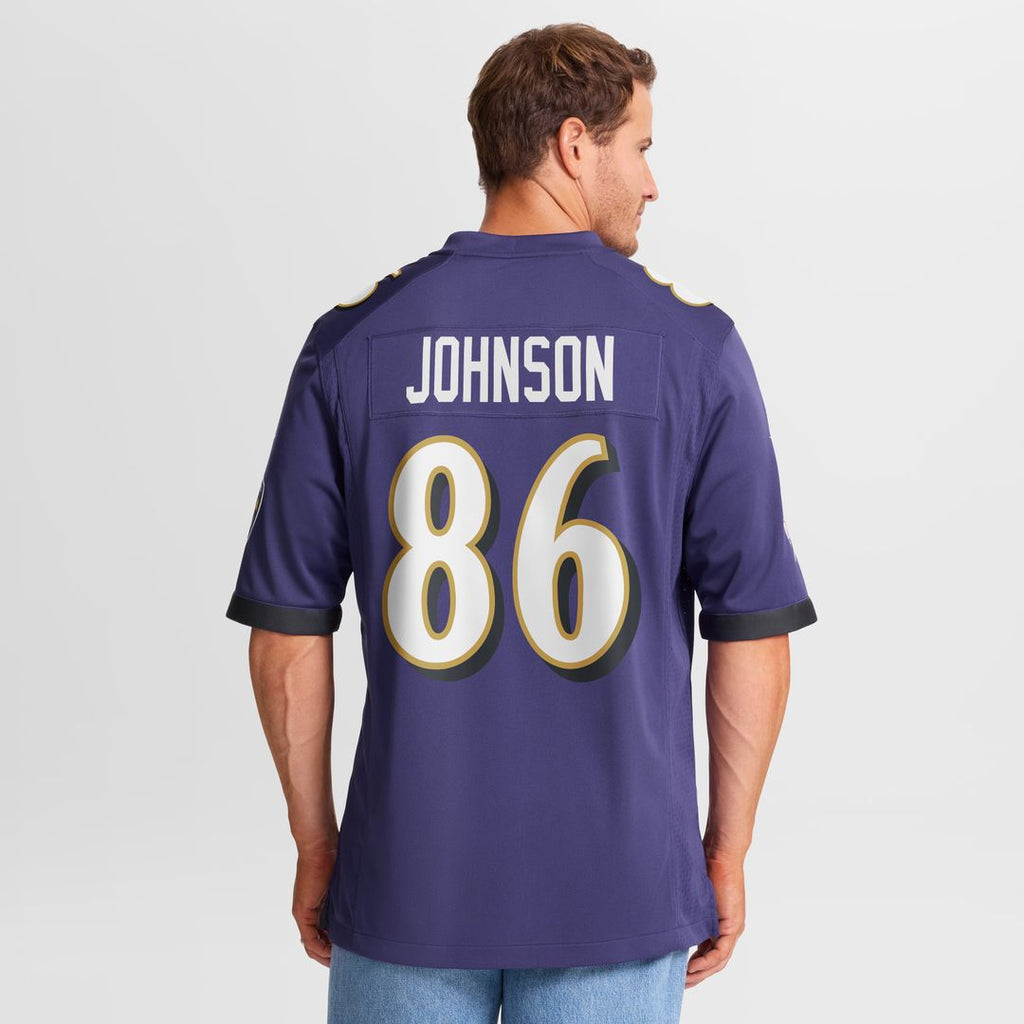 Cornelius Johnson Baltimore Ravens Nike Team Game Official Jersey -  Purple