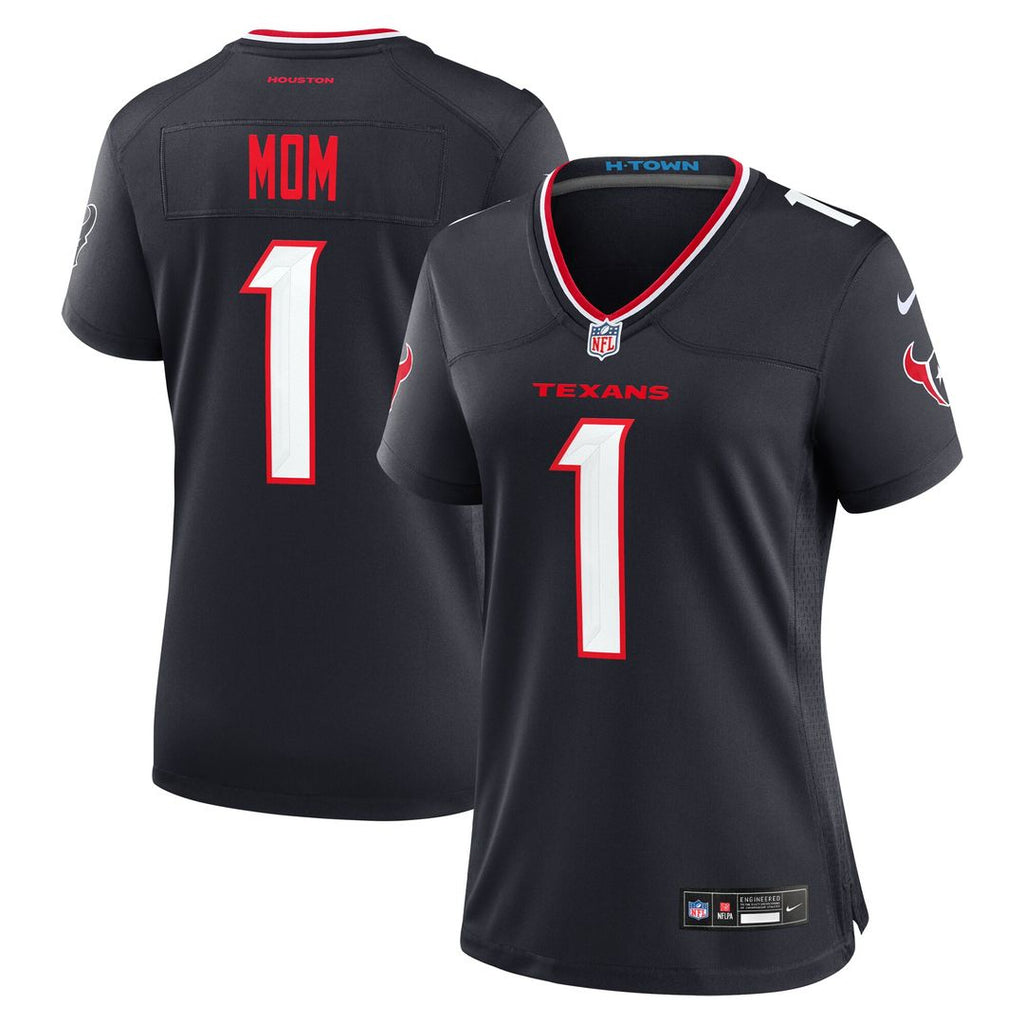 Houston Texans Nike Women's #1 Mom Game Official Jersey - Navy