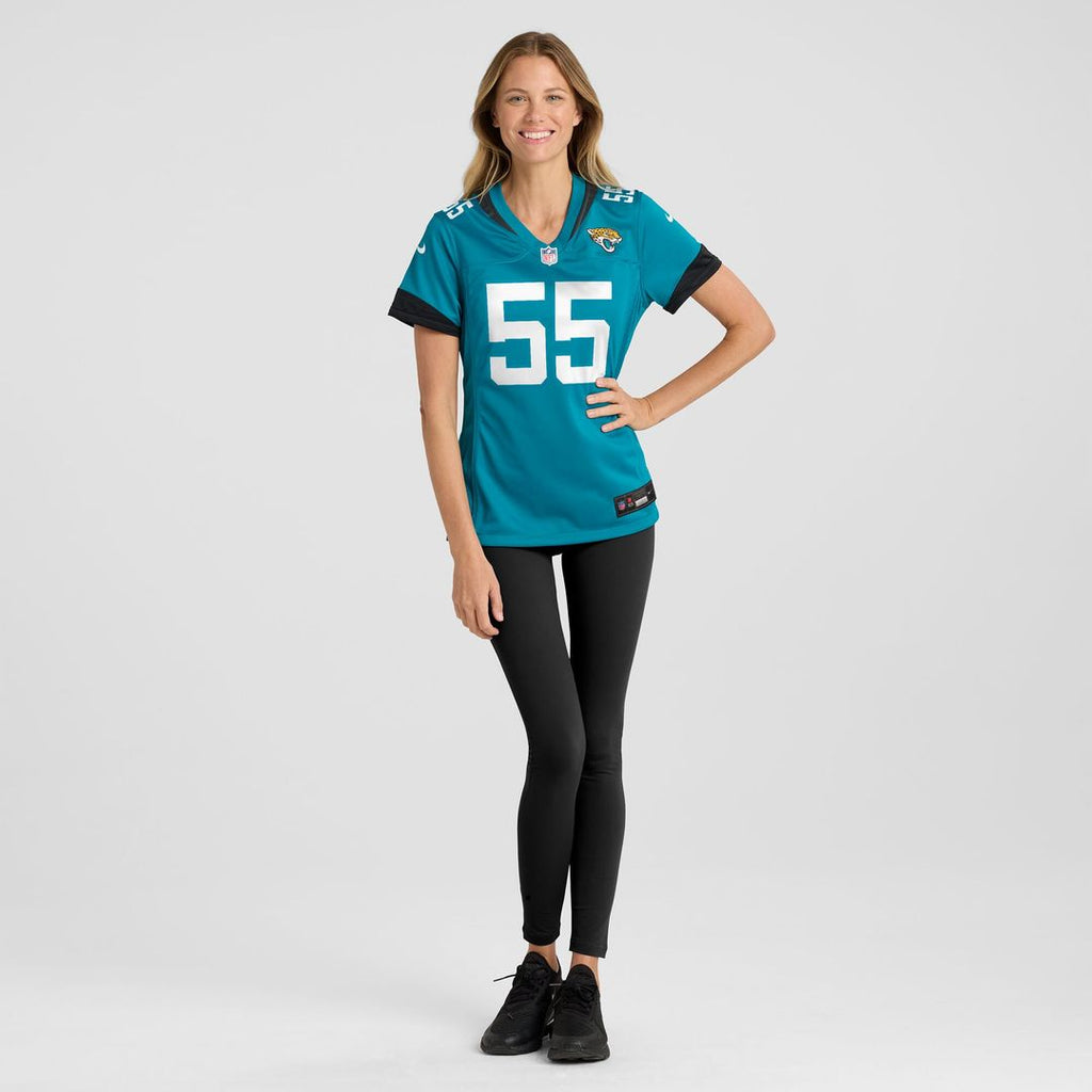 Chuma Edoga Jacksonville Jaguars Nike Women's Team Game Official Jersey -  Teal