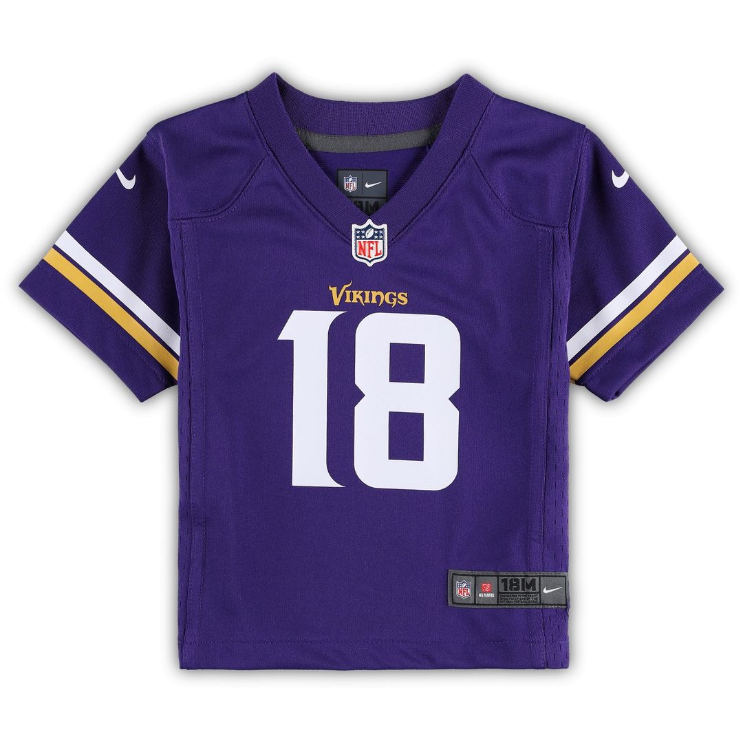 Justin Jefferson Minnesota Vikings Nike Infant Team  Player Game Official Jersey - Purple