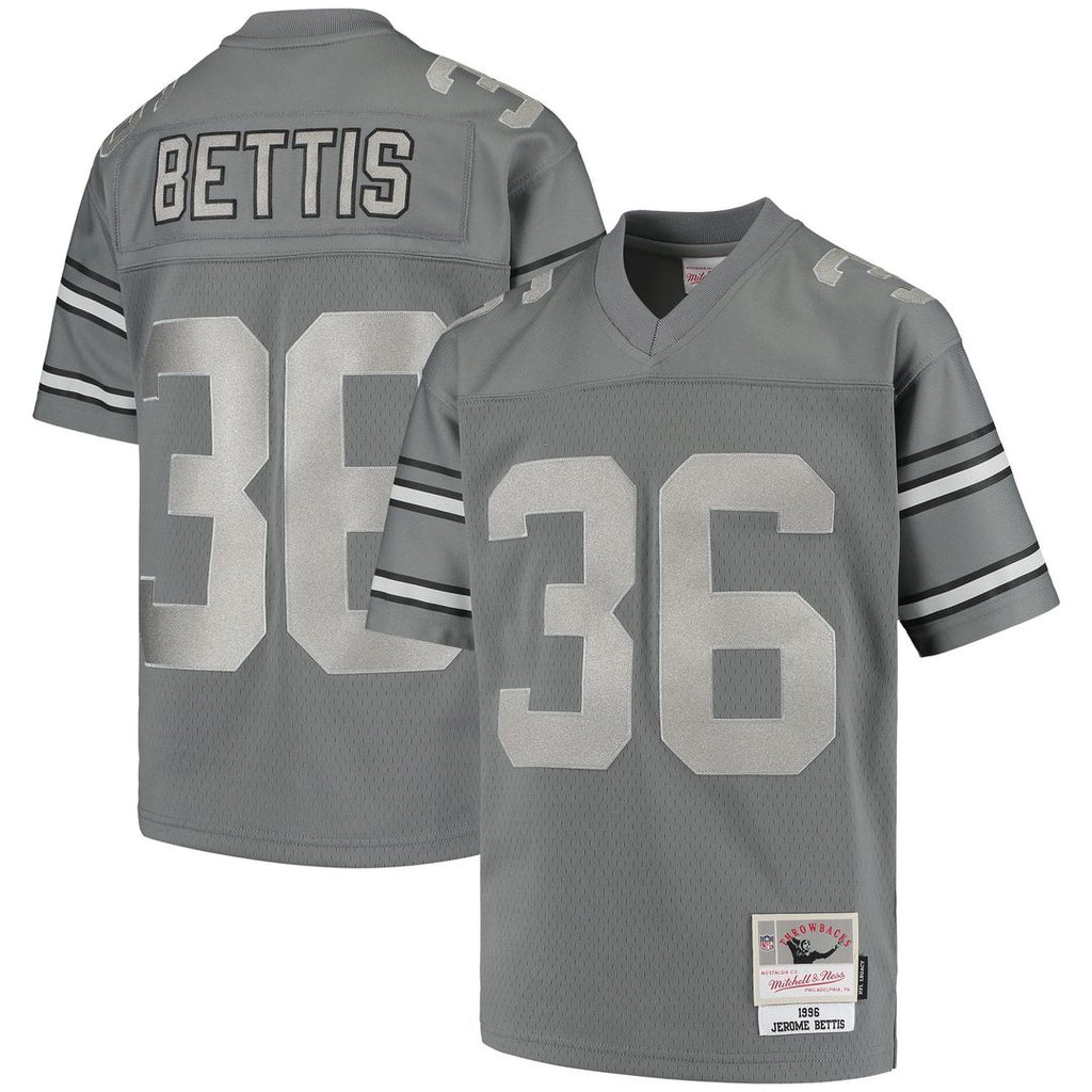 Jerome Bettis Pittsburgh Steelers Mitchell & Ness Youth 1996 Retired Player Metal Replica Official Jersey - Charcoal