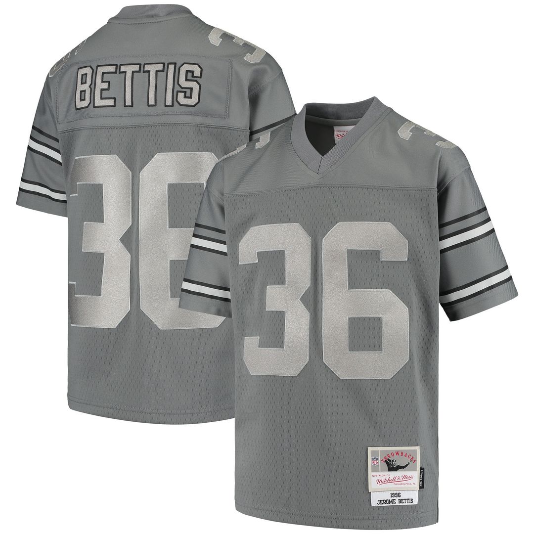 Jerome Bettis Pittsburgh Steelers Mitchell & Ness Youth 1996 Retired Player Metal Replica Official Jersey - Charcoal