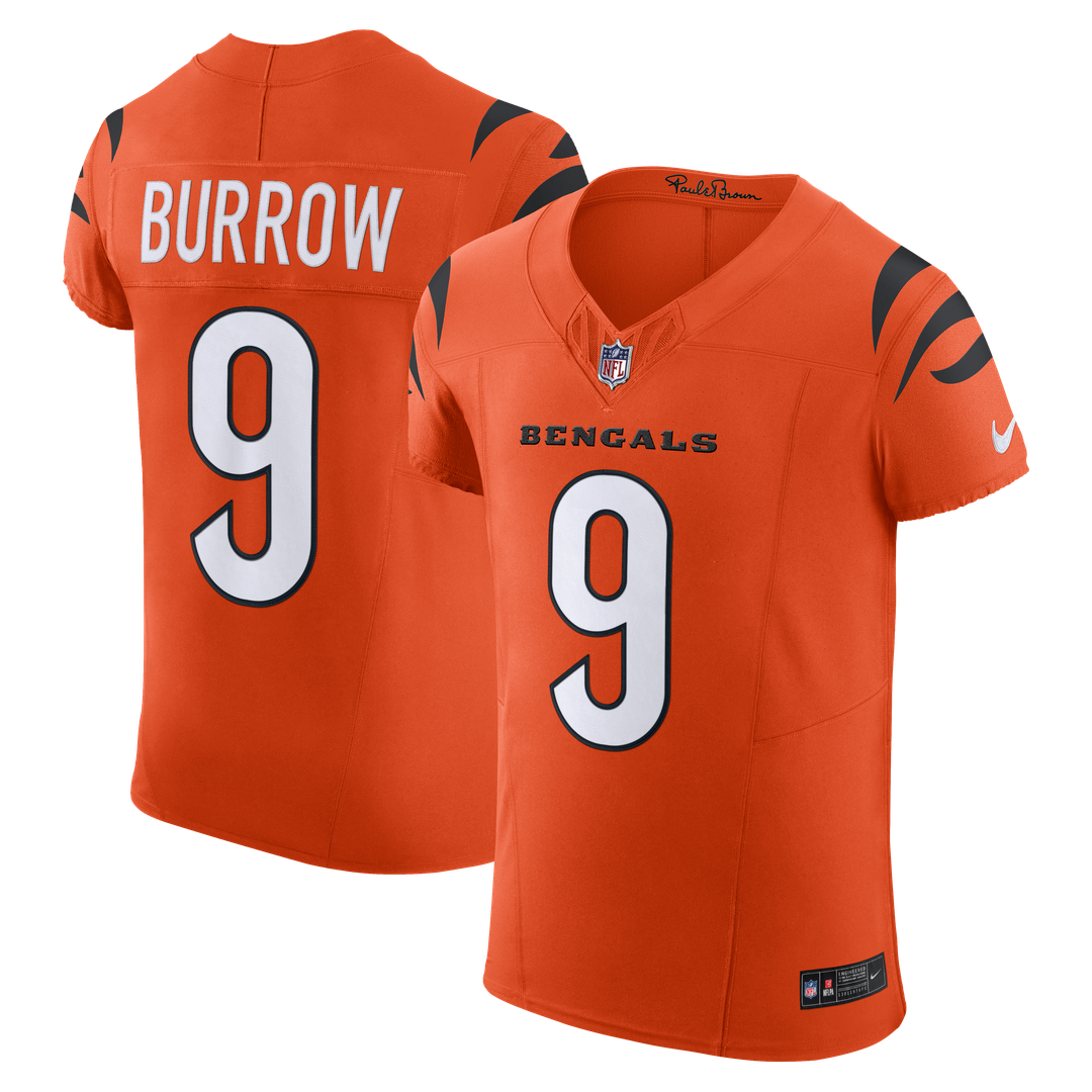 Joe Burrow Cincinnati Bengals Nike Vapor F.U.S.E. Elite Jersey - Orange