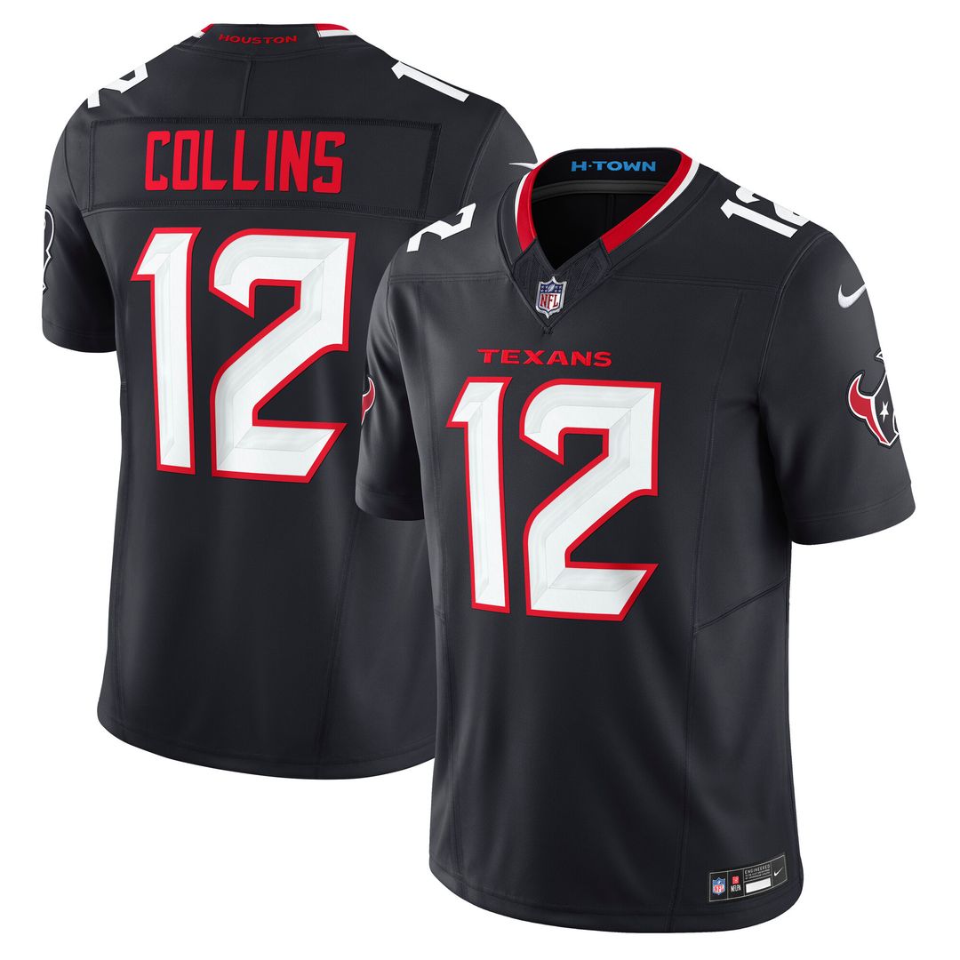 Nico Collins Houston Texans Nike Team Vapor F.U.S.E. Limited Official Jersey - Navy