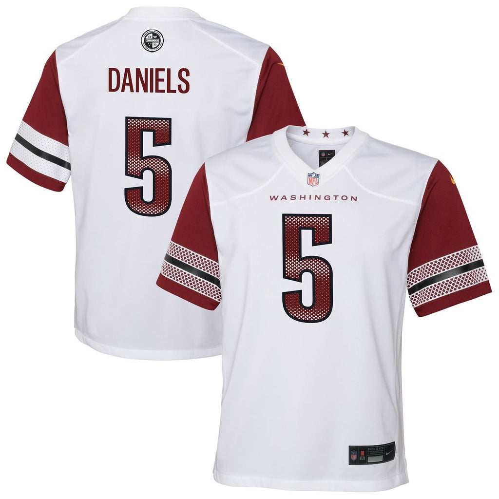 Jayden Daniels Washington Commanders Nike Youth Game Official Jersey - White