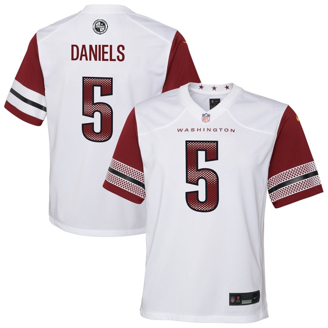 Jayden Daniels Washington Commanders Nike Youth Game Official Jersey - White