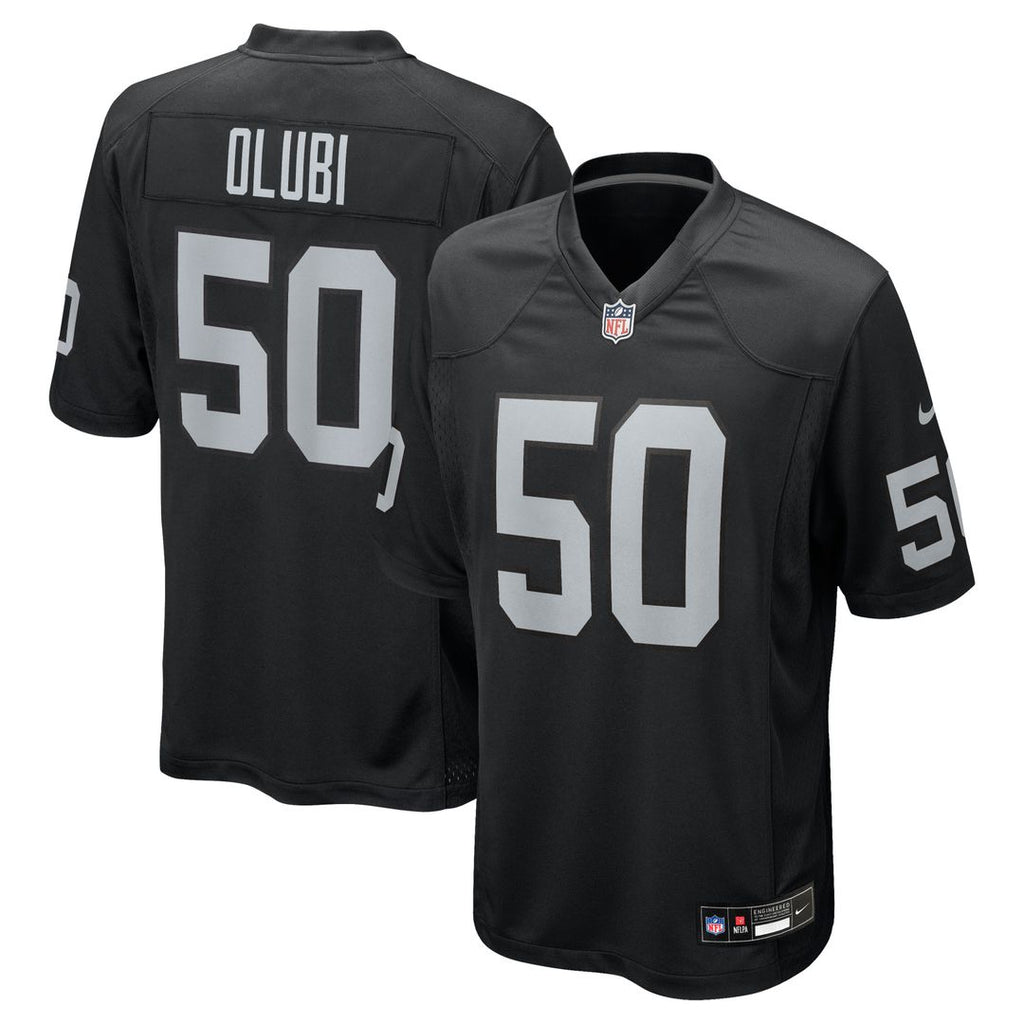 Segun Olubi Las Vegas Raiders Nike Team Game Official Jersey -  Black