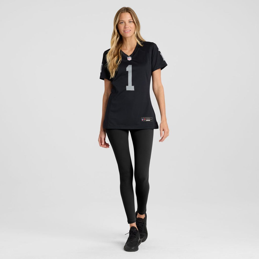 Number 1 Bride Las Vegas Raiders Nike Women's Game Official Jersey - Black