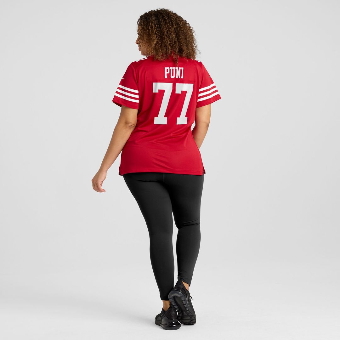Dominick Puni San Francisco 49ers Nike Women's Team Game Jersey - Scarlet