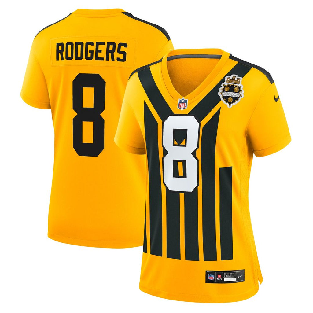 Aaron Rodgers Pittsburgh Steelers Nike Women's Alternate 1933 Throwback Game Official Jersey - Gold