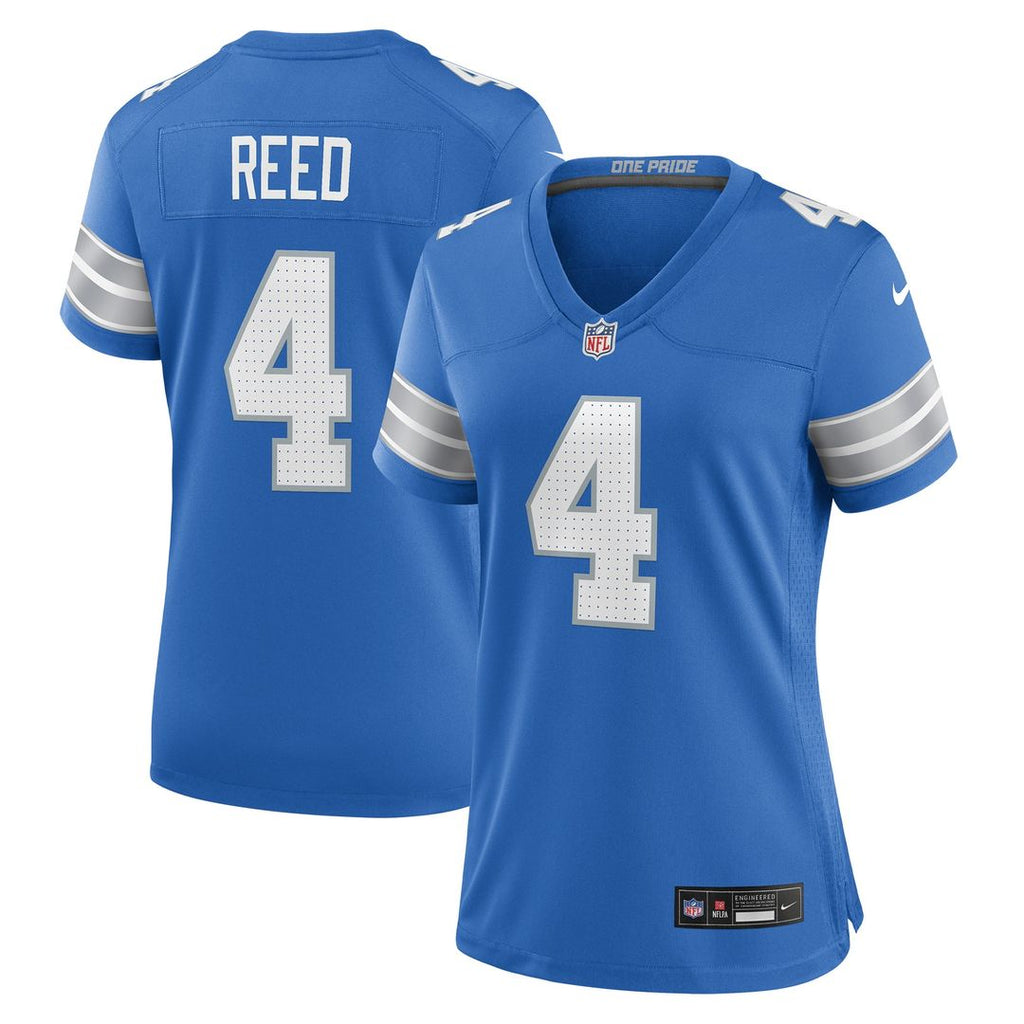 D.J. Reed Detroit Lions Nike Women's Team Game Official Jersey -  Blue
