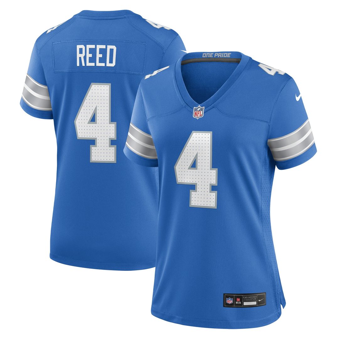 D.J. Reed Detroit Lions Nike Women's Team Game Official Jersey -  Blue