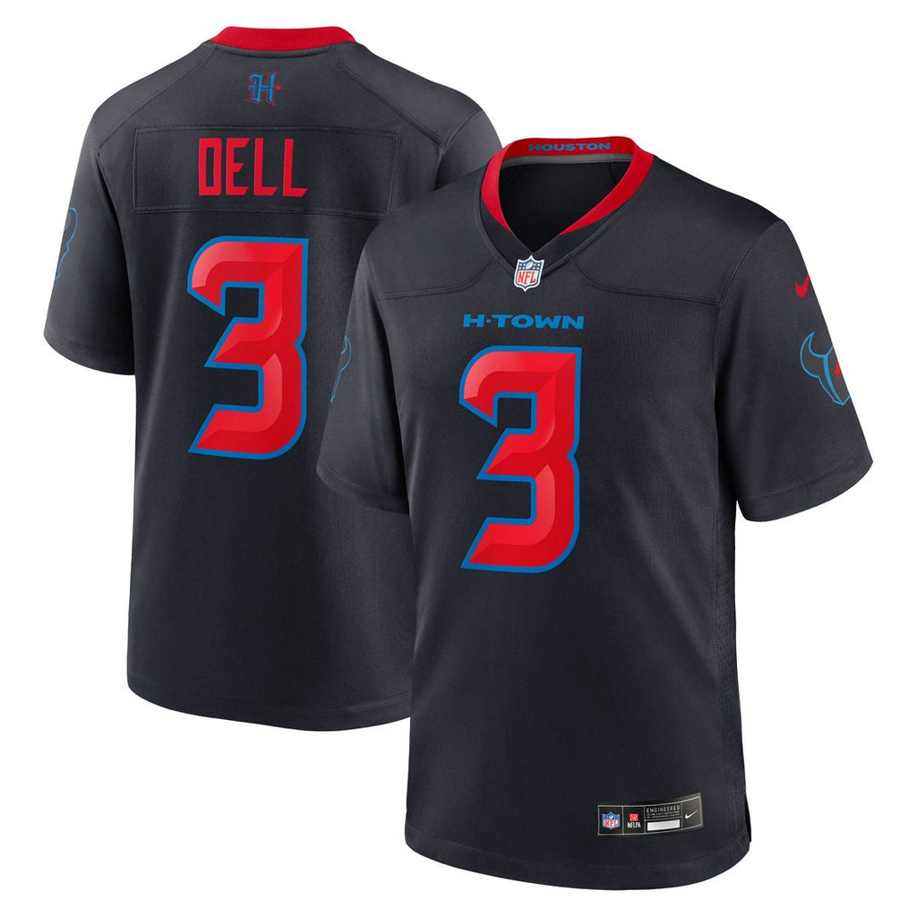 Tank Dell Houston Texans Nike 2nd Alternate Game Jersey - Navy
