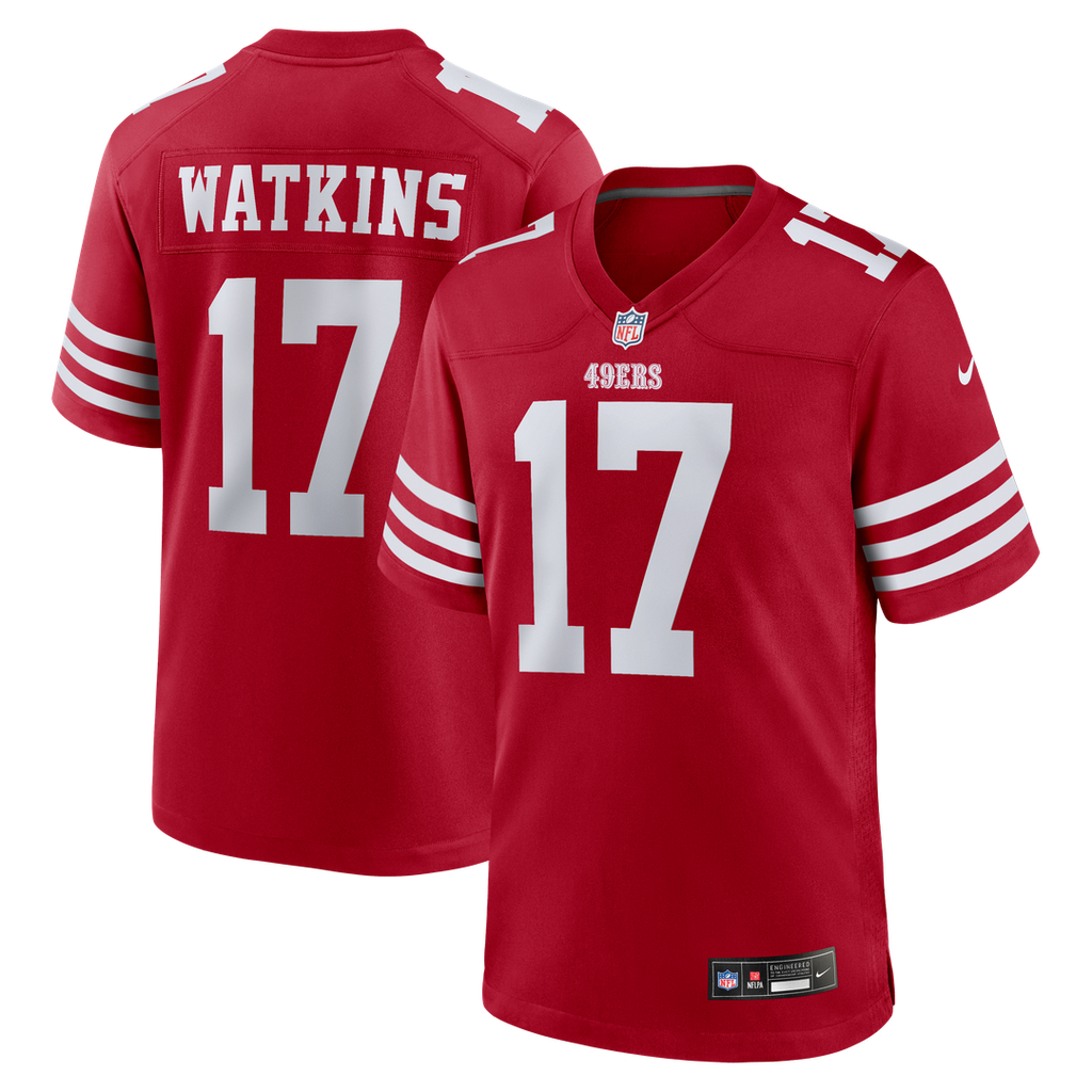 Jordan Watkins San Francisco 49ers Nike Team Game Official Jersey -  Scarlet
