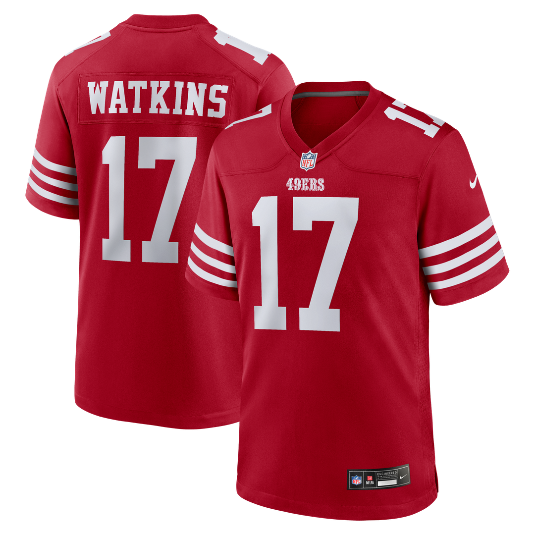 Jordan Watkins San Francisco 49ers Nike Team Game Official Jersey -  Scarlet