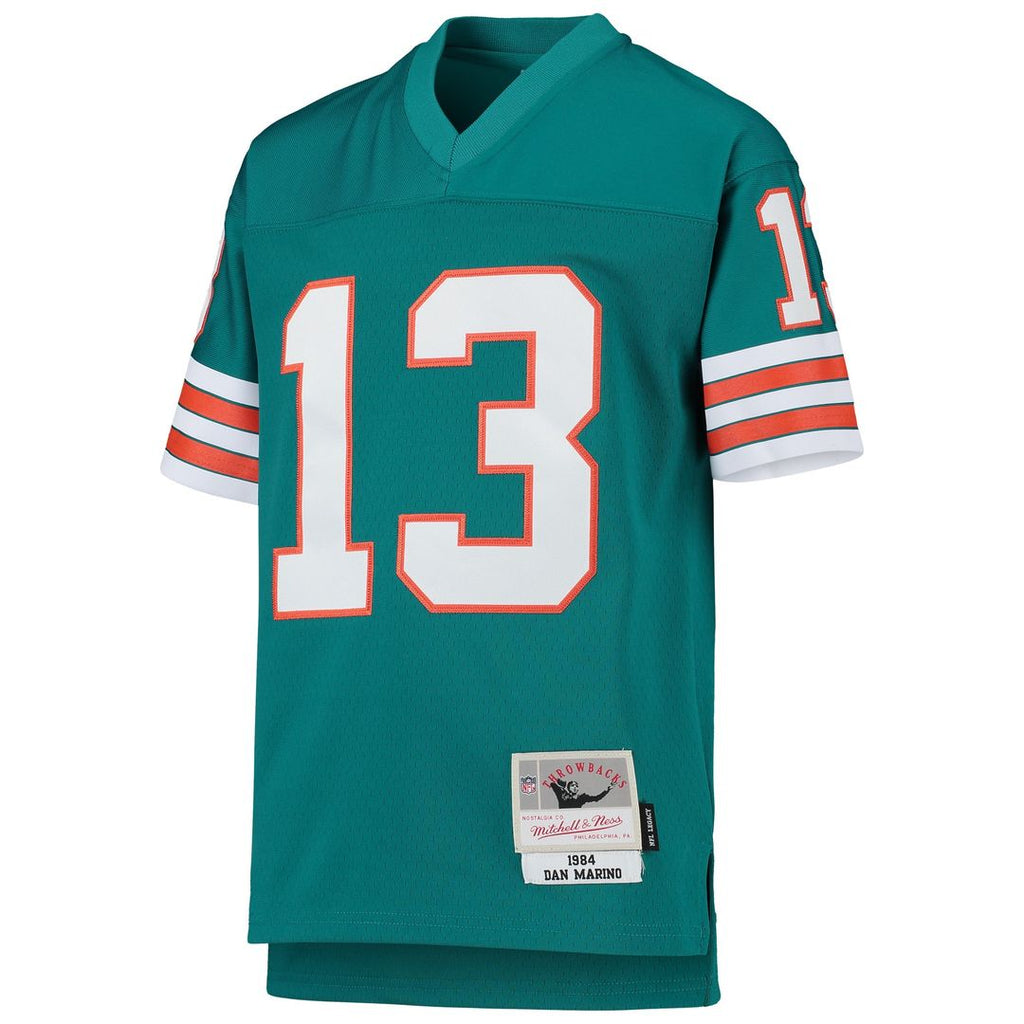 Dan Marino Miami Dolphins Mitchell & Ness Youth 1984 Legacy Retired Player Official Jersey - Aqua