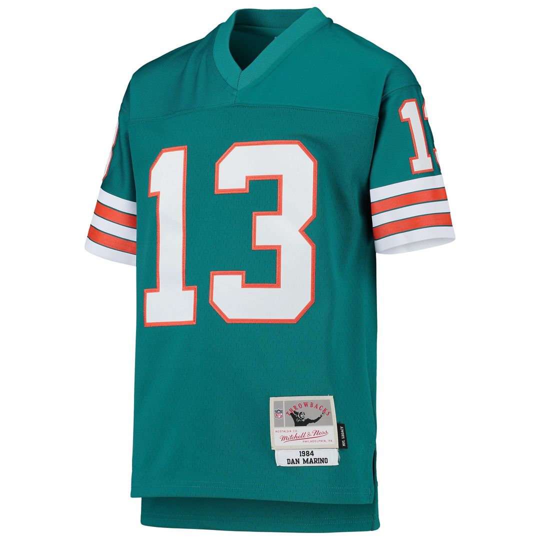 Dan Marino Miami Dolphins Mitchell & Ness Youth 1984 Legacy Retired Player Official Jersey - Aqua