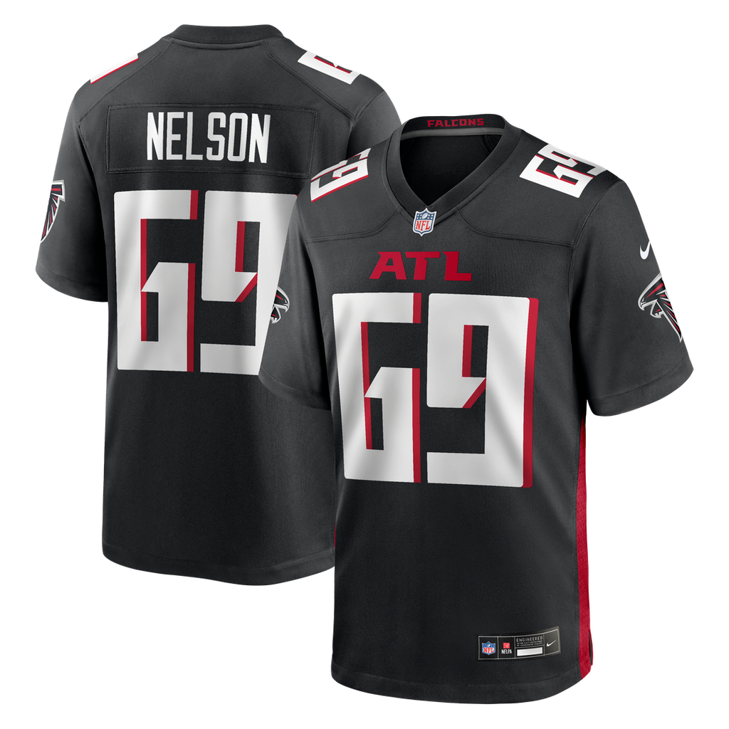 Jack Nelson Atlanta Falcons Nike Team Game Official Jersey -  Black