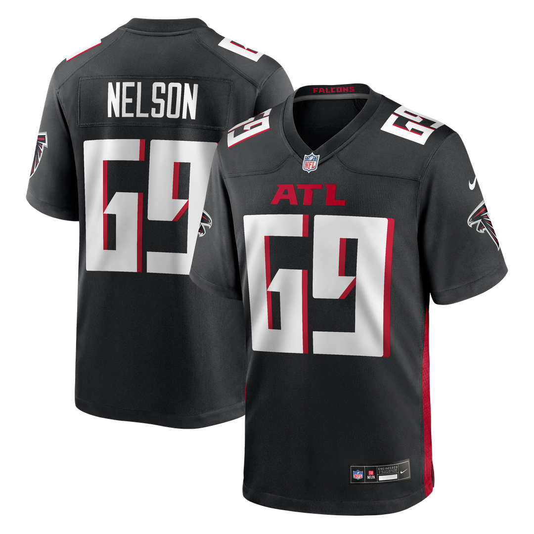 Jack Nelson Atlanta Falcons Nike Team Game Official Jersey -  Black