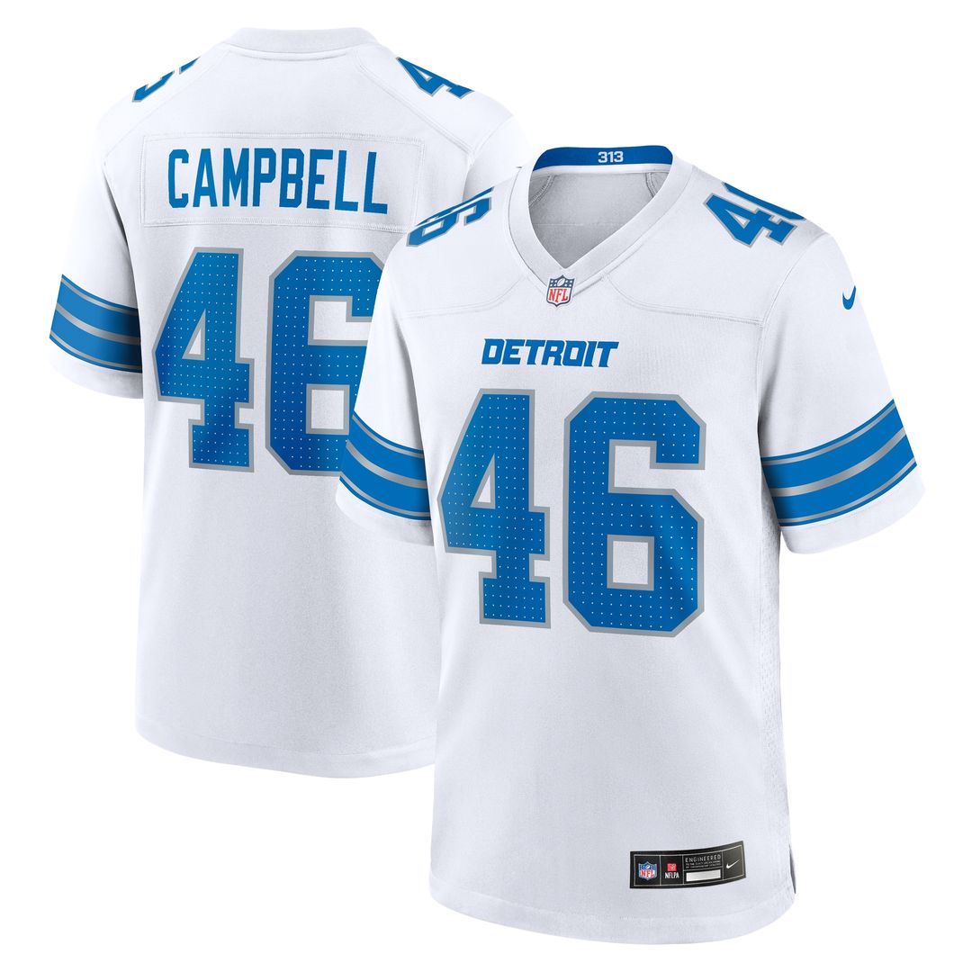 Jack Campbell Detroit Lions Nike Game Official Jersey - Blue