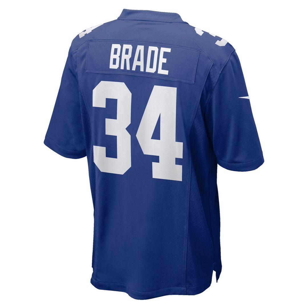 Beau Brade New York Giants Nike Team Game Jersey - Royal