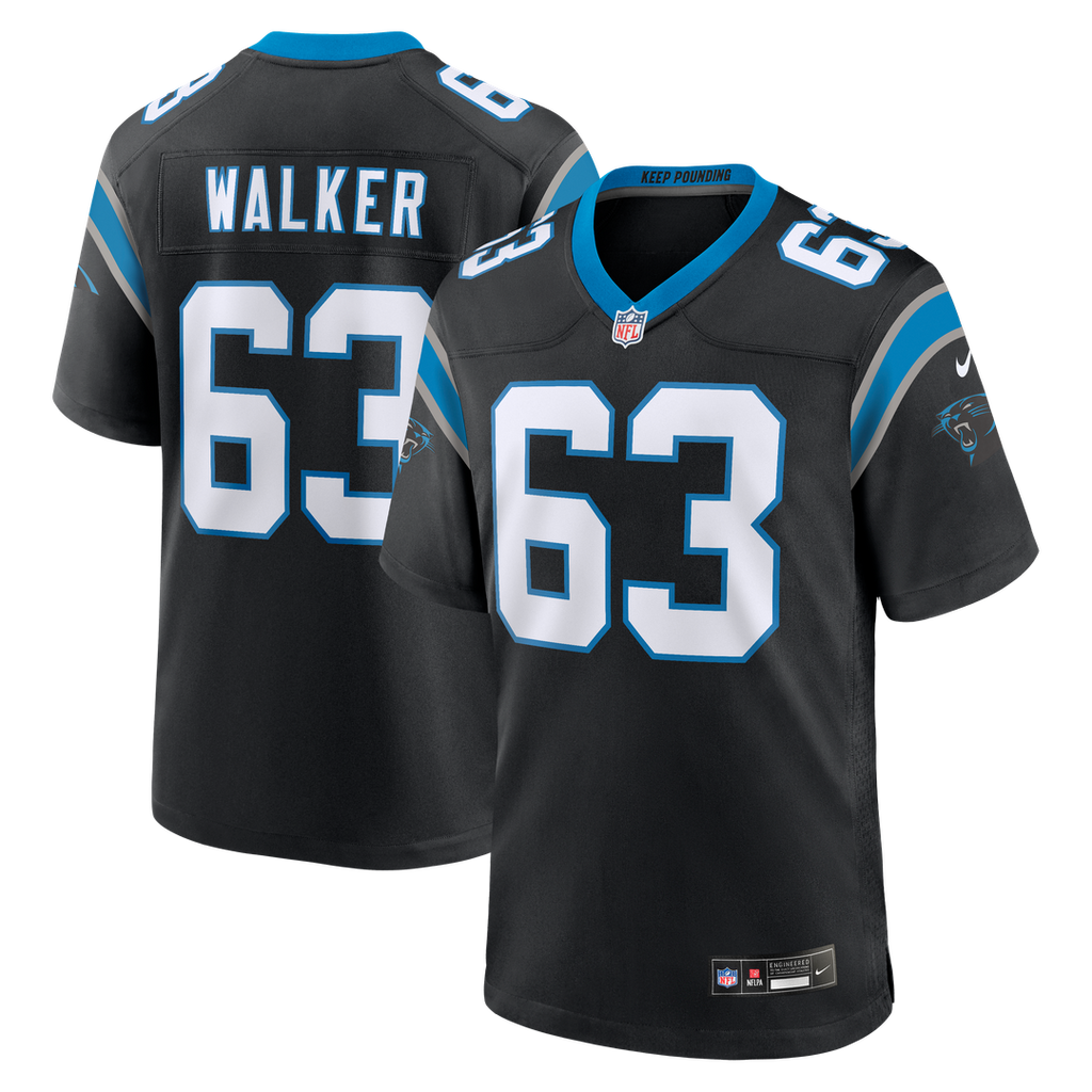 Rasheed Walker Carolina Panthers Nike Team Game Official Jersey -  Black