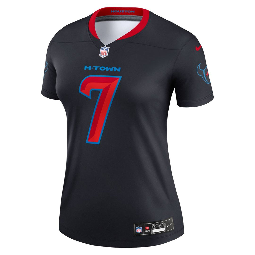 C.J. Stroud Houston Texans Nike Women's Alternate Legend Player Performance Top - Navy