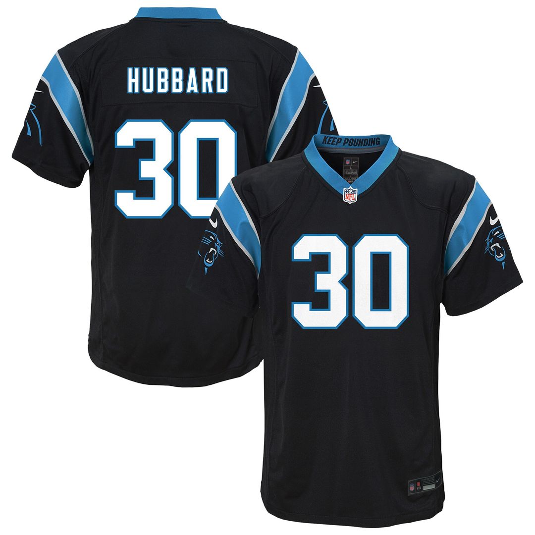 Chuba Hubbard Carolina Panthers Nike Youth Team Game Official Jersey - Black