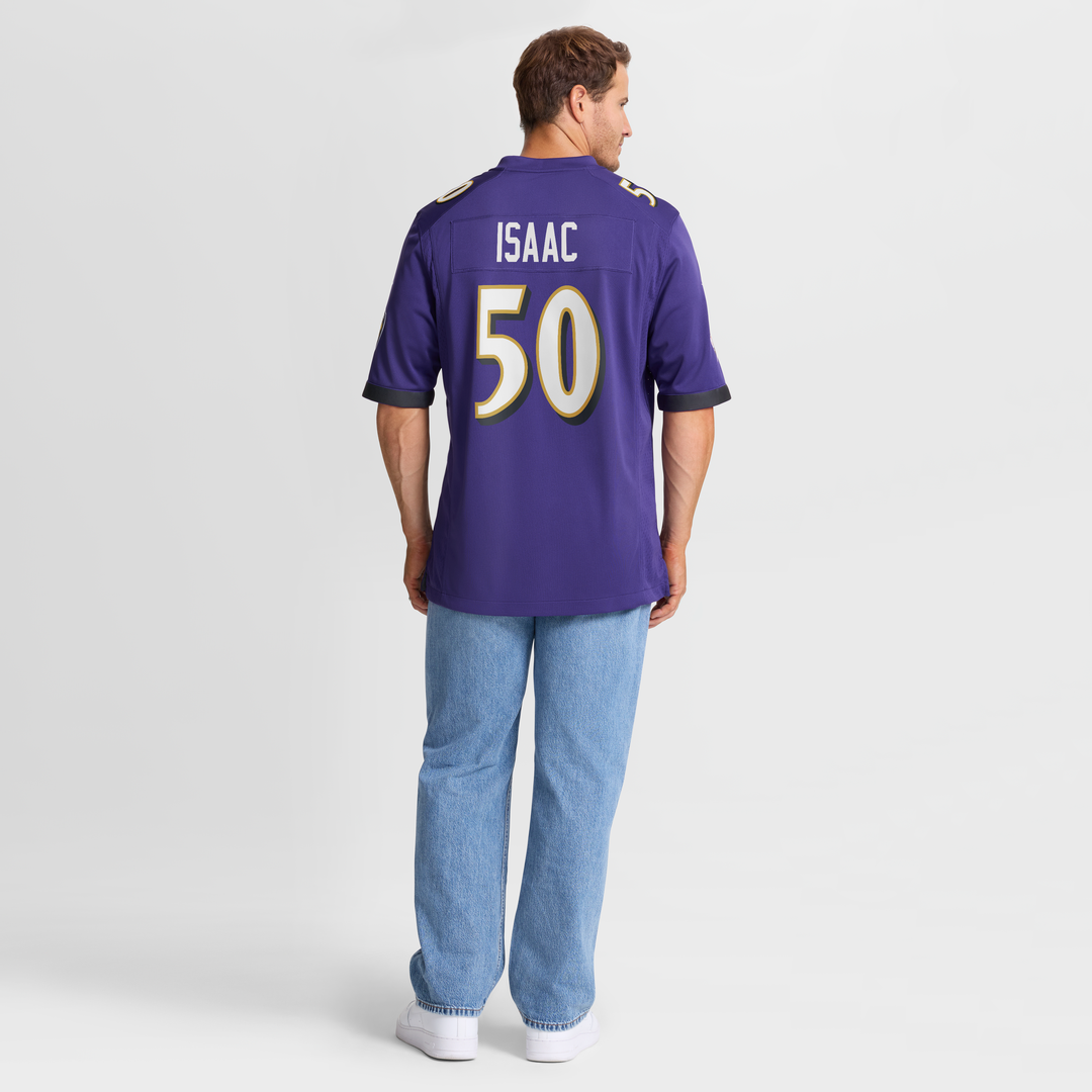 Adisa Isaac Baltimore Ravens Nike Team Game Official Jersey -  Purple