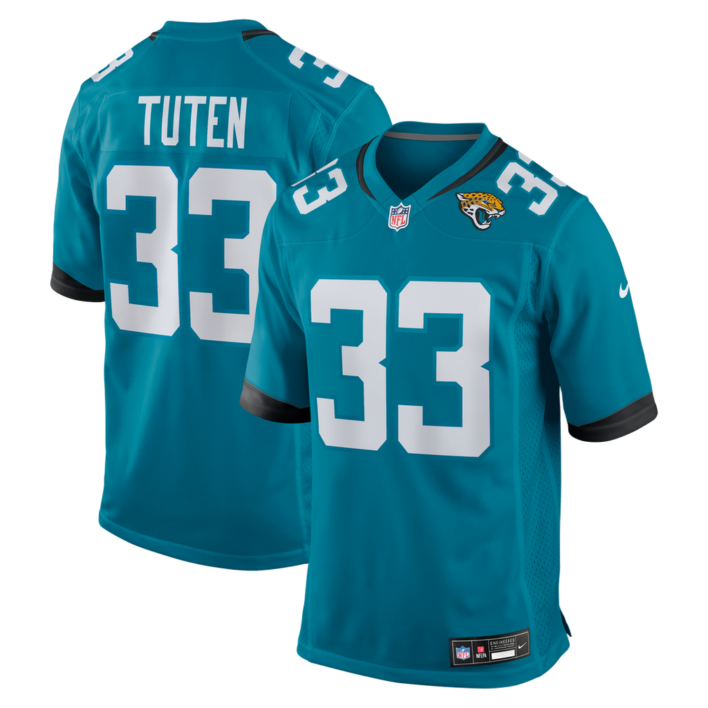 Bhayshul Tuten Jacksonville Jaguars Nike Team Game Official Jersey -  Teal