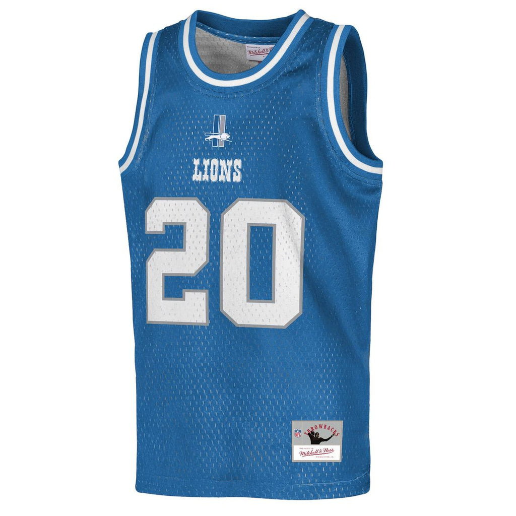 Barry Sanders Detroit Lions Mitchell & Ness Youth Retired Player NFL Basketball Fashion Official Jersey - Blue