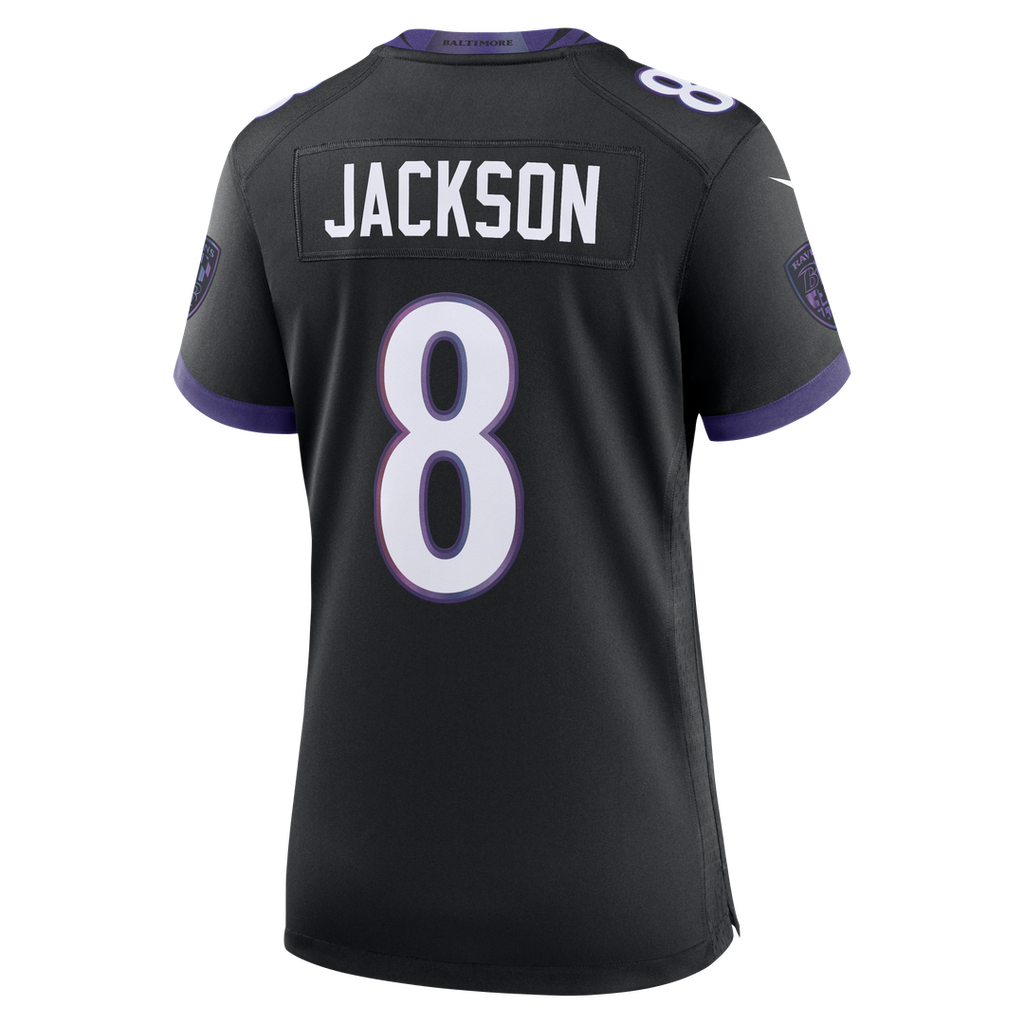 Lamar Jackson Baltimore Ravens Nike Women's Alternate Game Official Jersey - Black