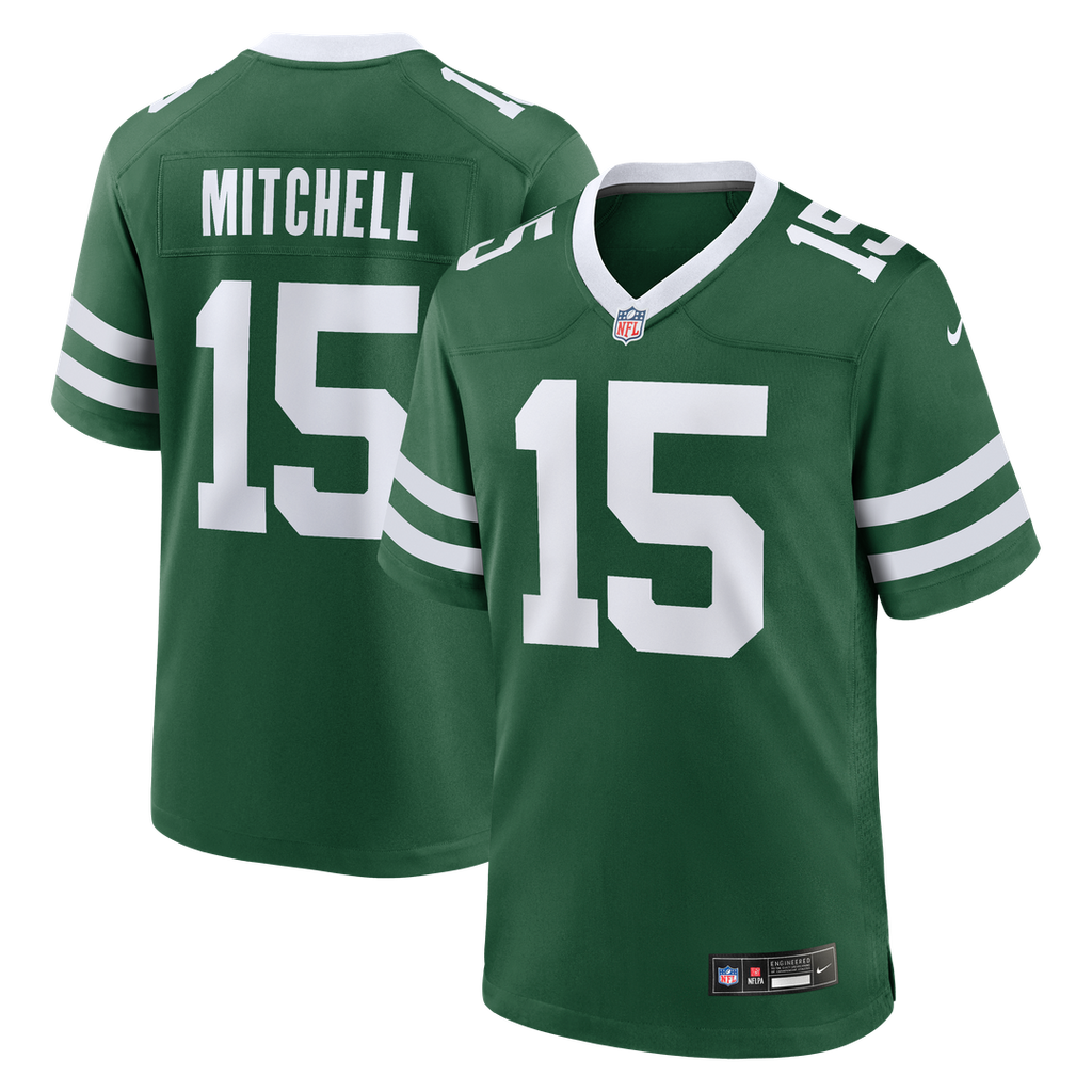 Adonai Mitchell New York Jets Nike Team  Game Official Jersey - Legacy Green