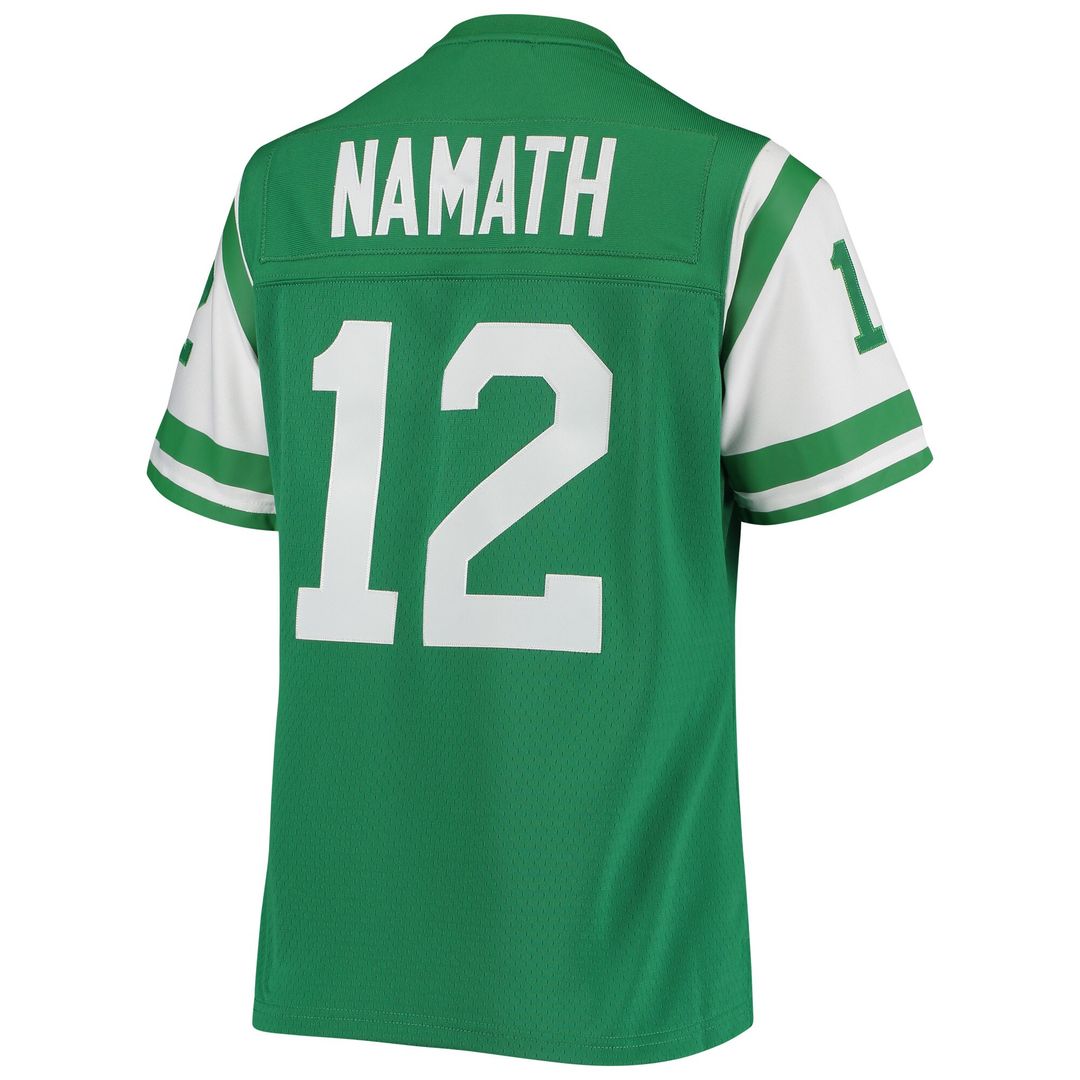 Joe Namath New York Jets Mitchell & Ness Women's 1969 Legacy Replica Official Jersey - Green